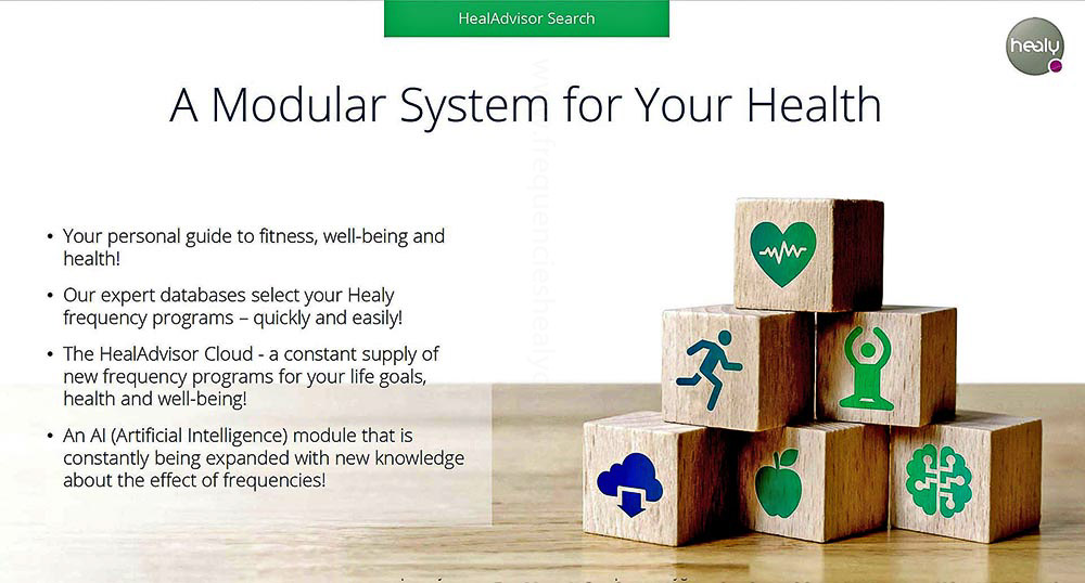 heal advisor, healy, healy a modular system for your health, healy modular system